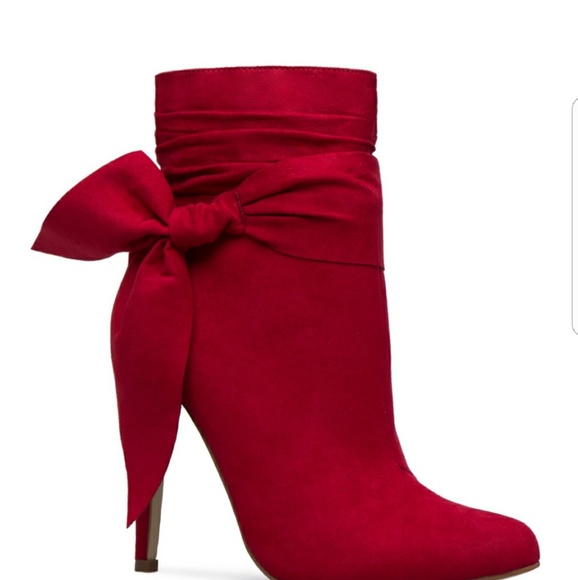 Shoe Dazzle Shoes - Red Heeled booties